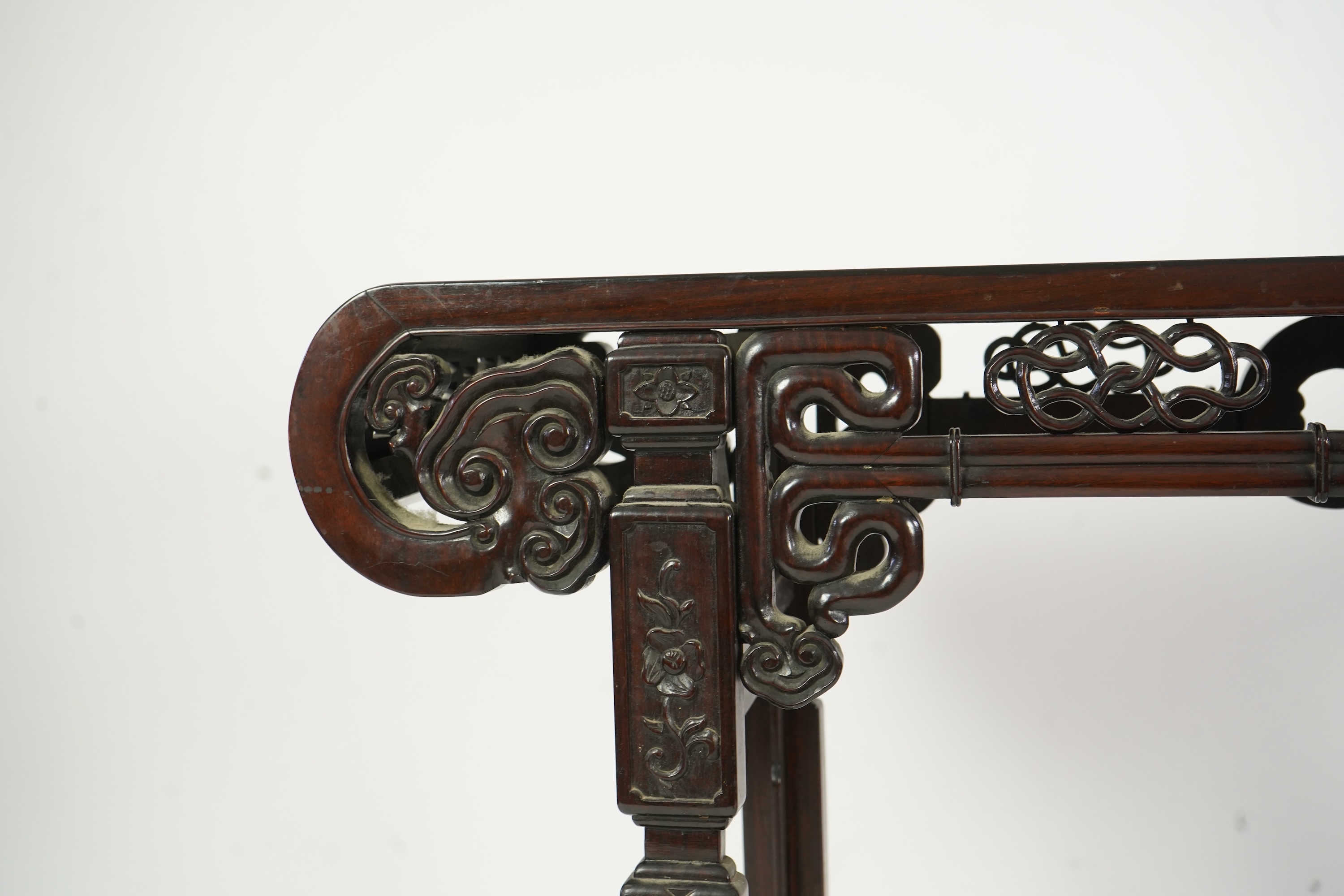 A small Chinese hongmu altar table, late 19th/early 20th century